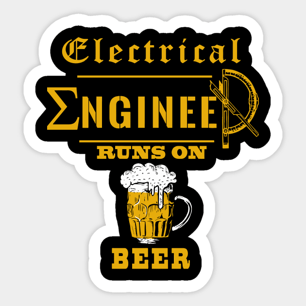 ELECTRICAL ENGINEER RUNS ON BEE Sticker by Virkalosa